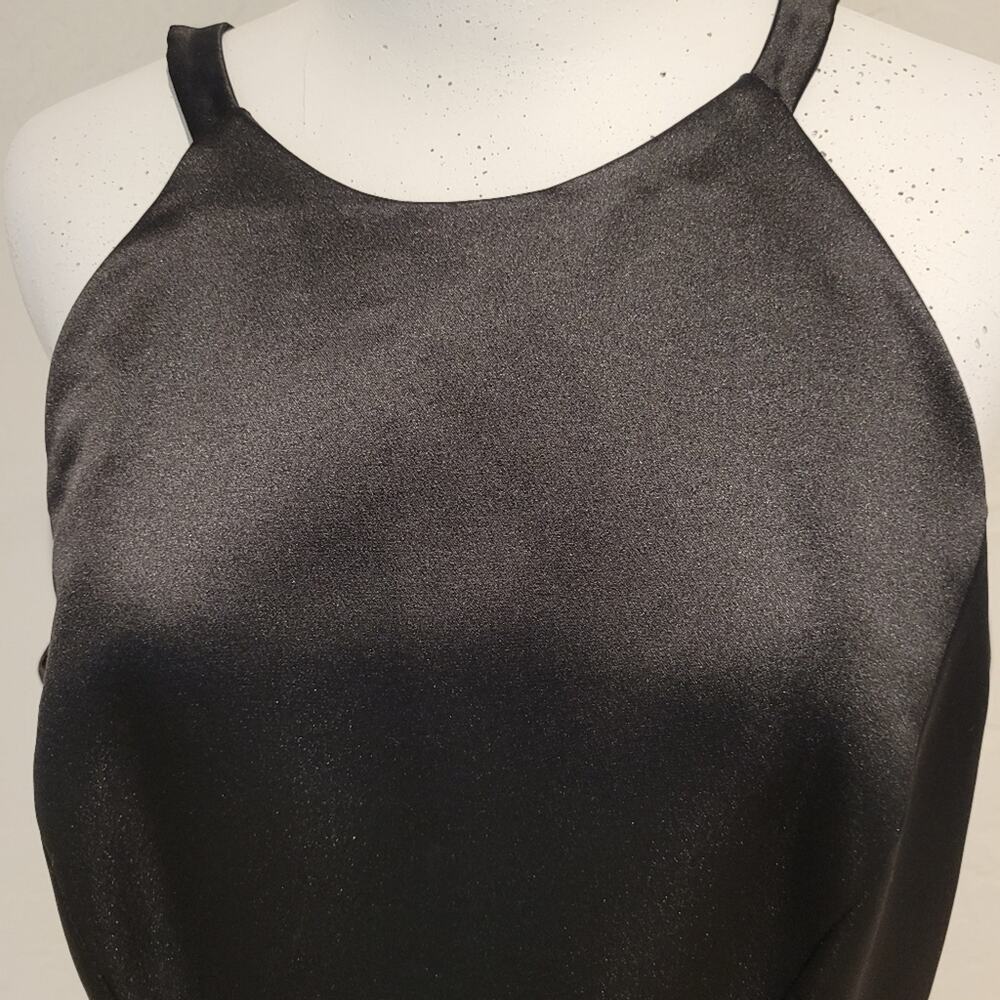 Erin Fetherston Black Tiered Fit & Flare Dress 6 Halter Neck Cocktail LBD - Picture 5 of 8